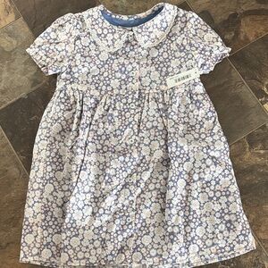 Amazon Essentials Floral Kids Dress - Blue and White